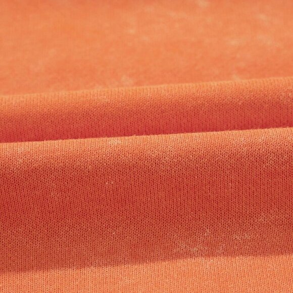 Orange Casual Women's Lantern Sleeve Button Half Placket Loose Sweatshirt - Picture 9 of 11